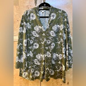 Suzanne Betro Weekends Long-Sleeve Top Size XL